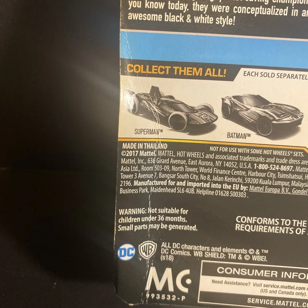 2017 Hot Wheels DC Sketched Series 5/5 Character Car Harley Quinn Black-White
